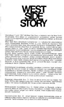 Programme notes, West Side Story