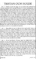 Juonikuvaus, Tristan und Isolde