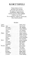 Cast and production team details