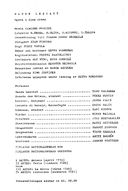 Cast and production team details