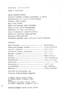 Cast and production team details