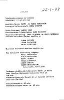 Cast and production team details