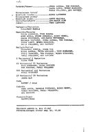 Cast and production team details