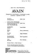 Cast and production team details