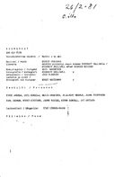 Cast and production team details