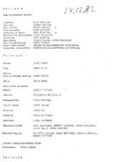 Cast and production team details