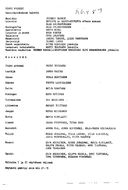 Cast and production team details