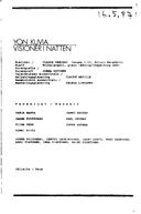 Cast and production team details