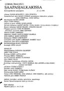 Cast and production team details
