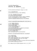 Cast and production team details