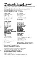 Cast and production team details