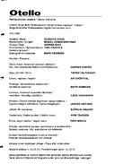 Cast and production team details