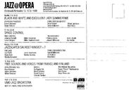 Tekijä- ja esiintyjälista, JAZZ@OPERA