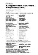 Cast and production team details