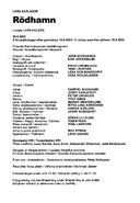 Cast and production team details